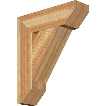 Ekena Millwork Traditional Slat Rough Sawn Bracket, Western Red Cedar, 6"W x 22"D x 26"H BKT06X22X26TRA06RWR